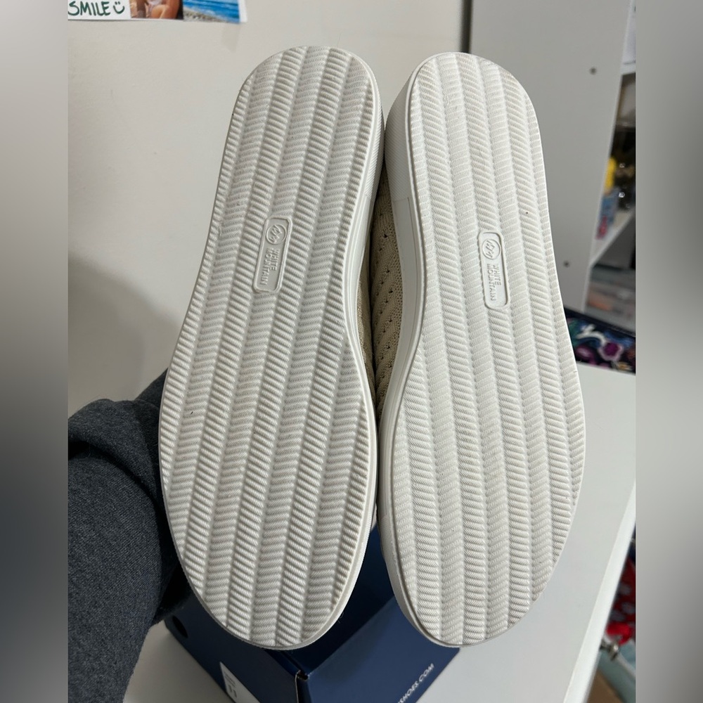 NWT White Mountain Slip On Knit Sneakers Beige size 11M - Picture 3 of 6